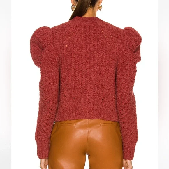 Ulla Johnson Odette Cardigan in maroon size S - Picture 3 of 8